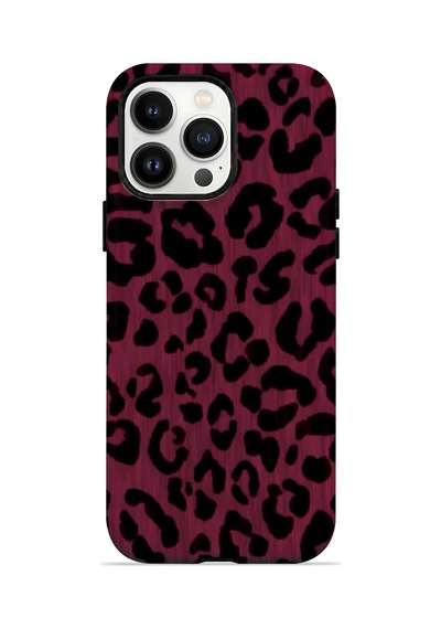 Velvoria Valestra Fuşya Leopar Apple iPhone Uyumlu 14 Pro Darbe Korumalı Kılıf Valestra Select - Fuşya Leopar