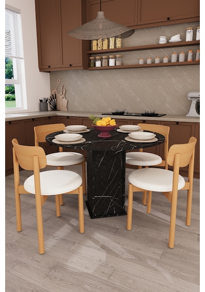Modern Dolaplı 4 Kişilik Mutfak Yemek Masası Ve Sandalye %100 Mdf Mutfak Yemek Odası Masası Takımı Ymt04 Royal Mermer Modern Dolaplı 4 Kişilik Mutfak Yemek Masası Ve Sandalye %100 Mdf Mutfak Yemek Odası Masası Takımı Ymt04 Royal Mermer