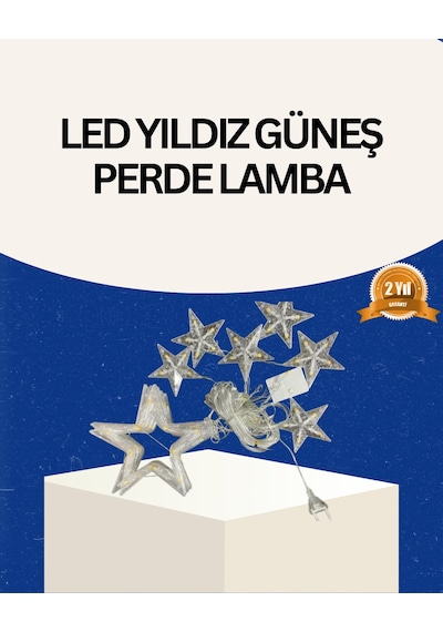 İç Mekan Uyumlu Yıldız Peri Led Perde 3x3 Metre