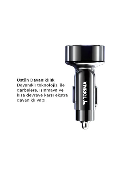 Transmitter Usb Type-c Destekli 66 W Hızlı Araç Şarj Cihazı G19 Siyah