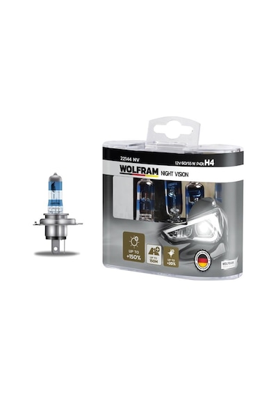 Ampul 12v H4 60/55 P43t Nıght Vısıon 150 Fazla 20 Beyaz Işık-229823