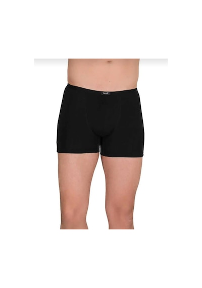 Berrak 4488 Erkek Modal İnce Kemer Lastikli Boxer Tekli Siyah