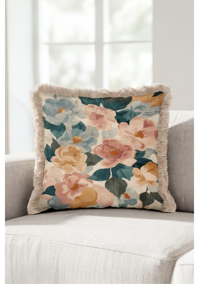 Çiçek Tasarımlı Vintage Floral Saçaklı Yastık Kılıfı - Botanik Pudra Vizon Püsküllü Kırlent Kılıfı Puslu Sahil Serenat Çiçek Tasarımlı Vintage Floral Saçaklı Yastık Kılıfı - Botanik Pudra Vizon Püsküllü Kırlent Kılıfı Puslu Sahil Serenat