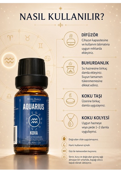 Minia Bahçe Kova Burcu Uçucu Yağ Karışımı 10 ML