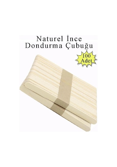 Natural Renksiz Dar Dil Çubuğu 100 Adet Abeslang En 1cm ,boy 11.4 Cm