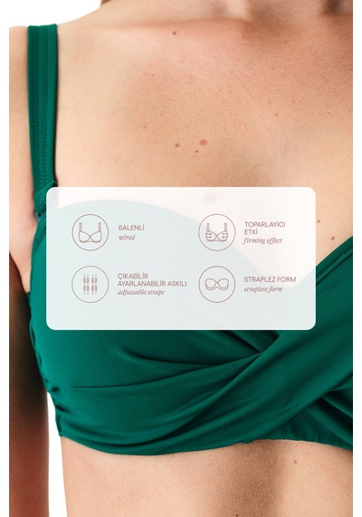 Penti Yeşil Beauty Toparlayıcı Bikini Üstü