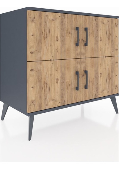 Hyperion Şifonyer 2 Raflı 4 Kapaklı 88x44x80 Antrasit-çam Çam Hyperion Şifonyer 2 Raflı 4 Kapaklı 88x44x80 Antrasit-çam Çam