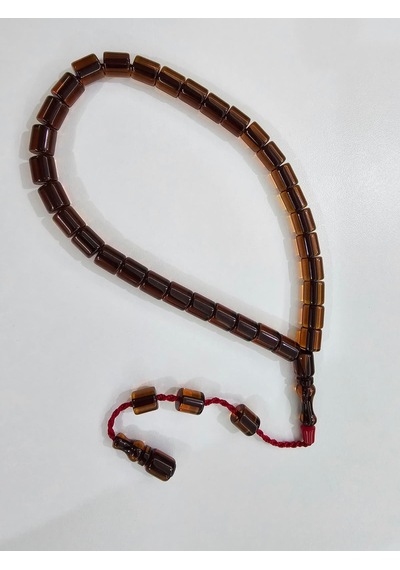 Zeyzun Usta İmzalı Sıkma Kehribar Tespih 10 X 9,3 Mm