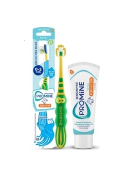 Sensodyne Promine Çocuk 3-5 Yaş Diş Macunu 50 ML + Diş Fırçası Yeşil