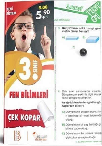 3. Sınıf Fen Bilimleri Çek Kopar Yaprak Test