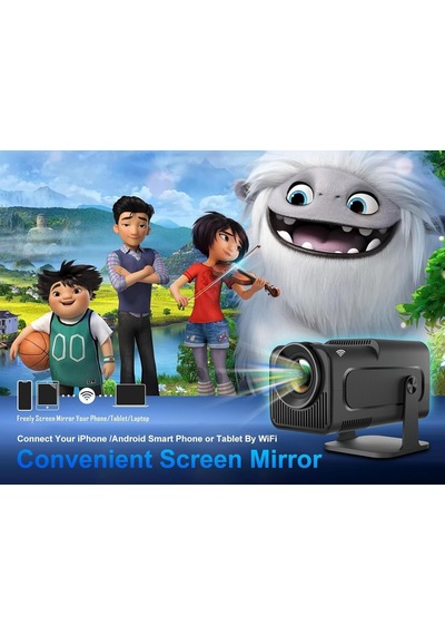 Magcubic Hy320 Mini Projektör, 4k Ve 1080p Destekli, Wifi İle Ekran Yansıtma, Android, Taşınabilir Led Ev Sineması