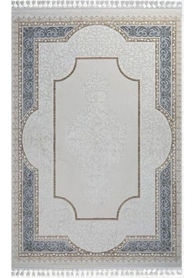 Gabardin Halı Miranda Serisi 4013 Akrilik Halı Salon Oturma Odası Halısı Krem