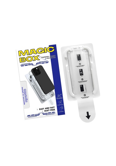 Apple iPhone Uyumlu 15 Pro Max Ekran Koruyucu Cam Magıc-box Tozsuz Hizalama Tam Kaplama 9h Kırılmaz & Çizilmez