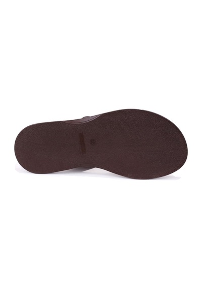 Dagoster Dza07-869132 Kahve Günlük Ortopedik Düz Taban Spor Kadın Terlik Kahve