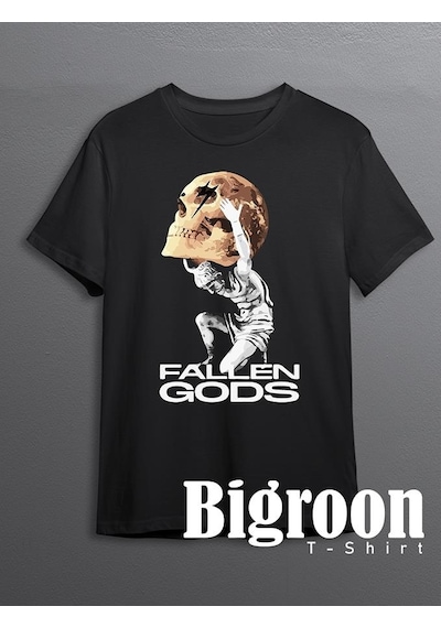 Fallen Gods Skull Kuru Kafa Tarih Tişört Unisex T-shirt 001