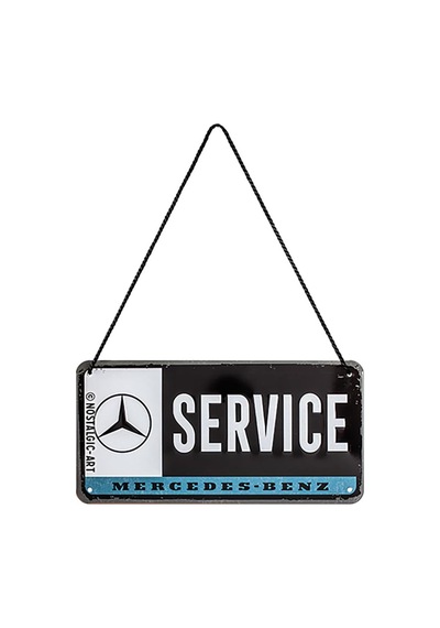 28030 - Mercedes-benz - Servis, Sac Levha, Asma Levha, Kapı Levhası, Kordon Dahil, 10 X 20 Cm