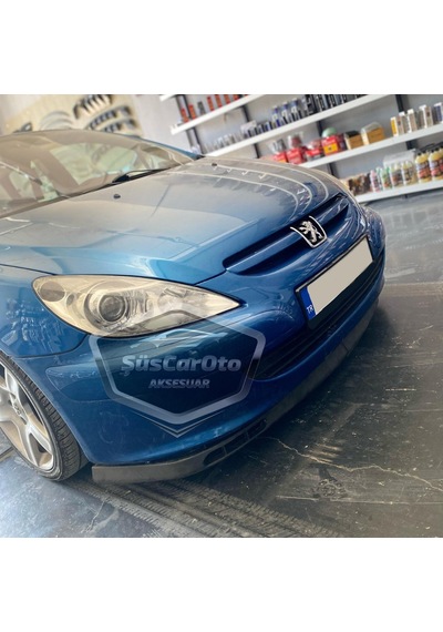 Peugeot 307 2001-2008 Uyumlu Üniversal Laguna Lip Esnek Ön Lip 2 Parça Tampon Altı Dil Karlık Ön Ek 00 Şüscaroto Aksesuar