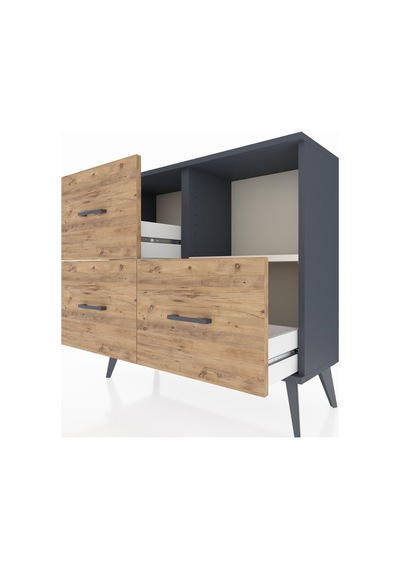 Arges Şifonyer Tek Raflı 3 Çekmeceli 88x30x80 Antrasit-aytaşı/çam Aytaşı/çam Arges Şifonyer Tek Raflı 3 Çekmeceli 88x30x80 Antrasit-aytaşı/çam Aytaşı/çam