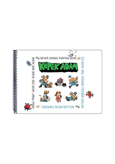 Funny Mat Tükenmez Resim Defteri Köpek Adam 2