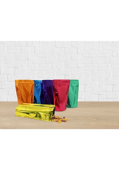 Sarı Mat Kilitli Doypack Ambalaj 16 X 27 + 4 Cm. 500 Gr. -1000 Adet
