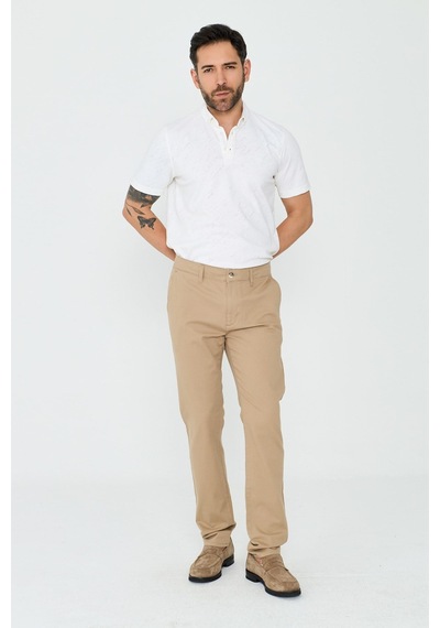 Camel Rengi Dynamic Fit Erkek Chino Pantolon