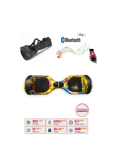 Citymate Hoverboard 6.5 inch Elektrikli Kaykay Scooter Bluetooth Hoparlörlü Çanta Hediye D21