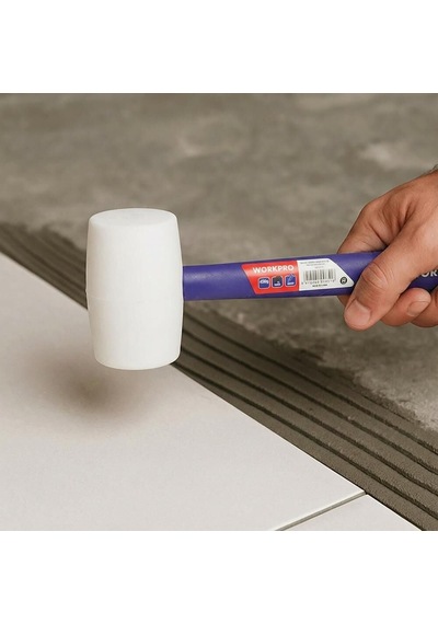 Workpro Wp241040 57mm 450gr Pvc Pp Saplı Beyaz Kauçuk Tokmak Fr Wp241040