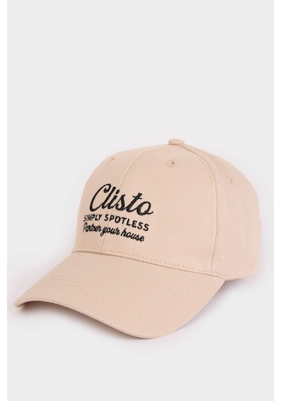Defacto Erkek Nakışlı Pamuklu Cap Şapka D7820AX25SM Bej