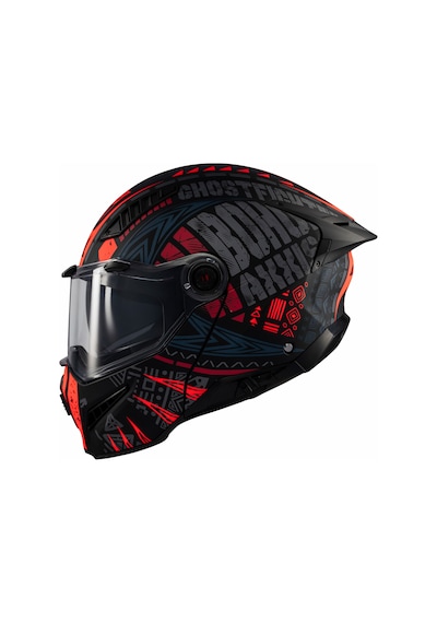 Axxis Ghostfighter Sv Boho C3 Motosiklet Çene Açılır Kask Siyah Kırmızı
