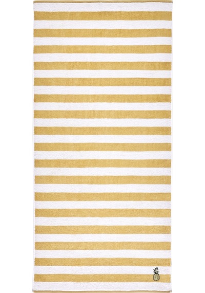 Özdilek Tarzy Line Nakışlı Plaj Havlusu 70x150 Cm Açık Sarı