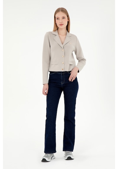 U.S. Polo Assn.  Kadın Mavi Slim Flare Fit Jean Pantolon 50297486-DN0022