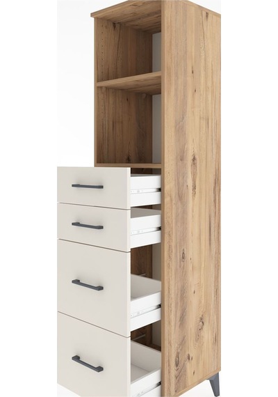 Hyperion Dolap 2 Raflı 4 Çekmeceli 44x44x182 Çam-aytaşı Atlas Çam