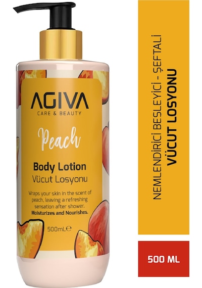 Şeftali Agiva Care & Beauty Yoğun Nemlendirici Ve Besleyici Vücut Losyonu 500 Ml