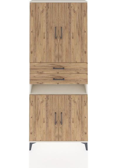 Arges Dolap 5 Raflı 2 Çekmeceli 4 Kapaklı 88x30x221 Aytaşı-çam Aytaşı