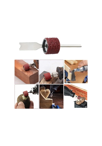 Dremel Proxxon Gravür Aleti için 80# Kum Davul Zımpara 100 Adet