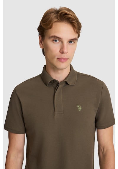 U.S. Polo Assn. U.s. Polo Assn. Erkek Koyu Haki Tişört Basic 50327003-vr111
