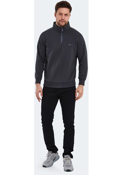 Slazenger SAMMY Erkek Sweatshirt Koyu Gri