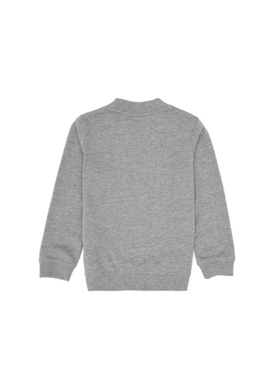 U.S. Polo Assn. Erkek Çocuk Gri Melanj Basic Bisiklet Yaka Sweatshirt 50314971-VR086