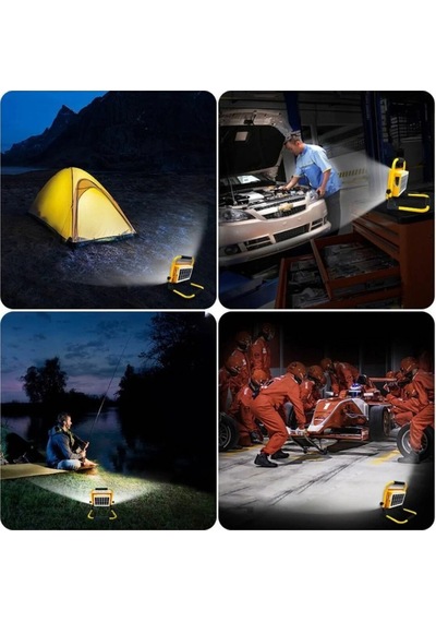 Solar Led Light Çakarlı Solar Projektör - Powerbank Kamp - Dış Mekan Güneş Enerjili 12000mah- 84x4 336led 5570 Diğer