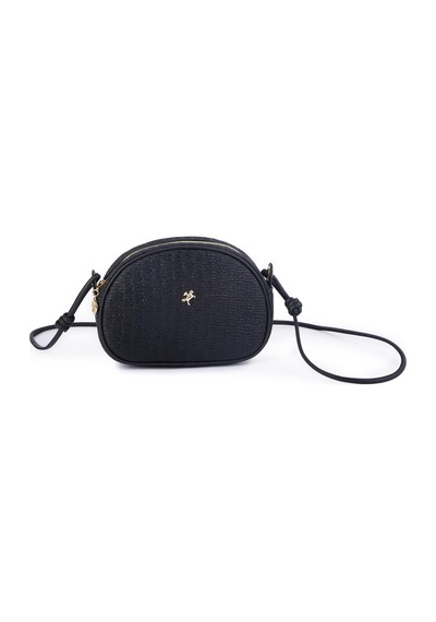Nas Bag Kadın Mini Çapraz Hasır Görünümlü Çanta Siyah Hasır 21x16x8 Cm Siyah