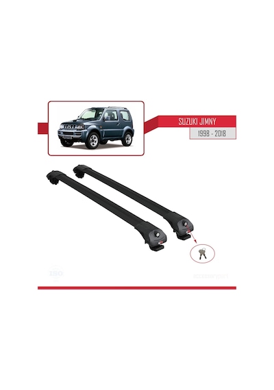 Suzuki Jimny 1998-2018 Arası İle Uyumlu Ace-1 Ara Atkı Tavan Barı Siyah