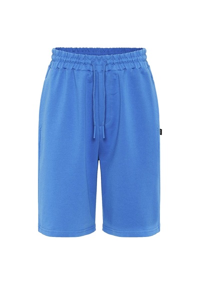 Basic Oversize Şort Takım Mavi