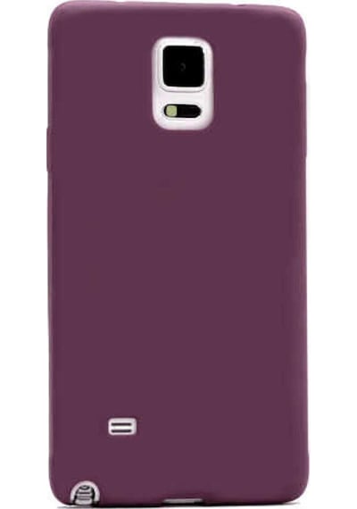 Galaxy Note 4 Kılıf Zore Premier Silikon Kapak Mürdüm