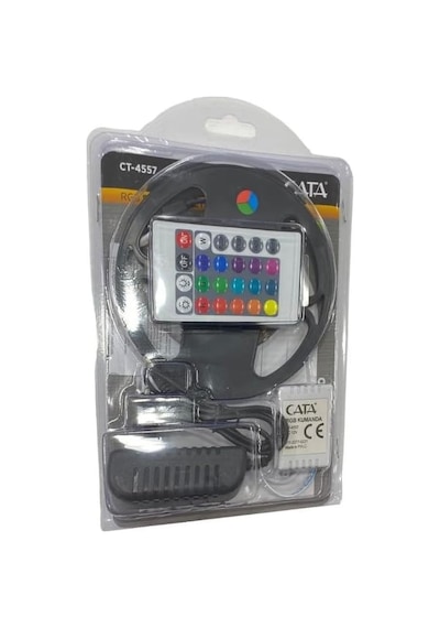 Cata Ct-4557 Rgb Şerit Led Seti 5 Mt Rgb Led+trafo+rgb Kumanda Çok Renkli