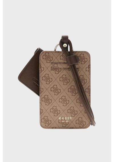 Guess Noelle Logolu Telefon Çantası Pw7574p6326 Bayan Telefon Çantası Pw7574 P6326 Lgw Kahve
