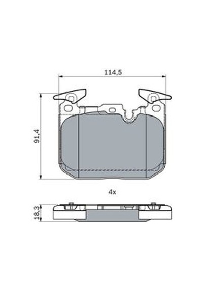 Bmw 3 F30 330i 2.0 2015-2018 Bosch Ön Balata Netpar4947 08758573