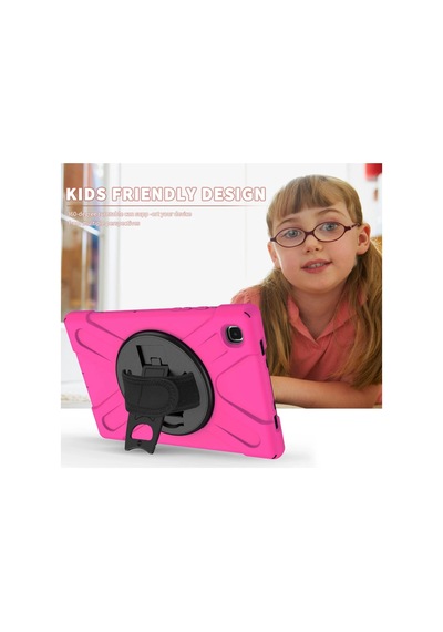 Uray Store Samsung Galaxy Uyumlu T220 Tab A7 Lite 8.7 Kılıf Amazing Tablet Kapak - Pembe Arka Kapak