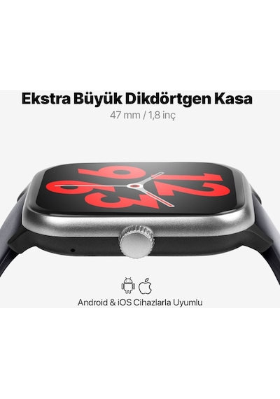 Ttec 2SW04 Tempus Pro 47 MM Amoled Ekranlı Dikdörtgen Kasa Akıllı Saat