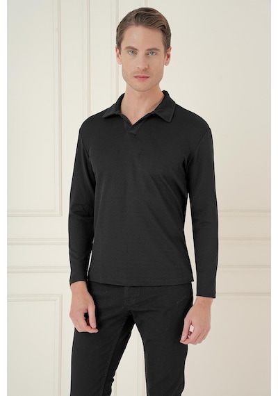 Efor Ts 890 Slim Fit Siyah Spor T-shirt Siyah