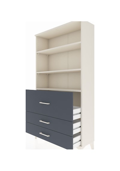 Arges Dolap 3 Raflı 3 Çekmeceli 88x30x163 Aytaşı-antrasit Aytaşı